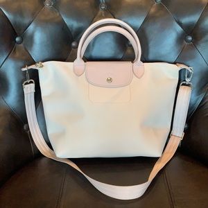 Authentic Longchamp Paris Neo Pink Tote bag with Detachable Strap